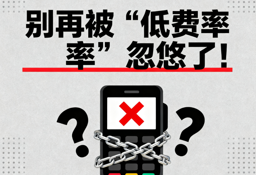 喔刷POS机：低费率POS机的致命诱惑-低费率背后陷阱有哪些？