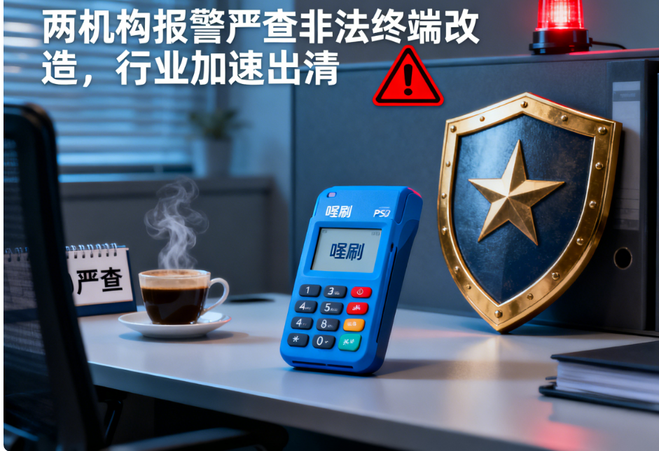 喔刷POS机:支付行业强监管来袭!两机构报警严查非法终端改造,行业加速出清!