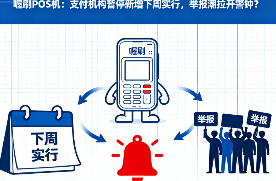 喔刷POS机:支付机构暂停新增下周实行,举报潮拉开警钟?