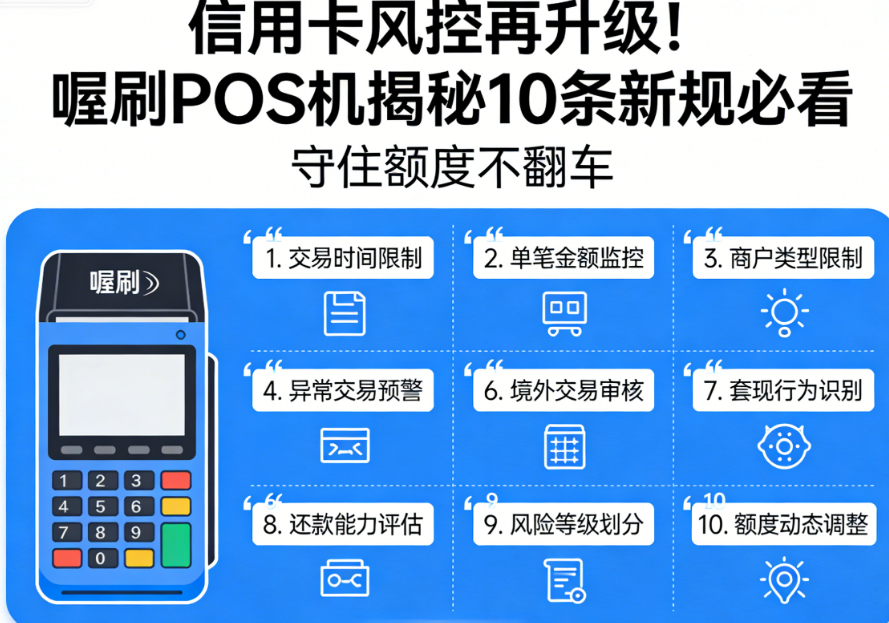 信用卡风控再升级！喔刷POS机揭秘这10条新规必看，守住额度不翻车！