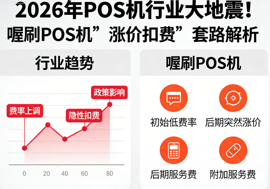 2026年POS机行业大地震！喔刷POS机这些“涨价扣费”套路你看懂了吗？