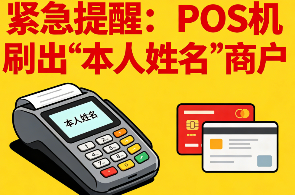 紧急提醒：POS机刷出“本人姓名”商户？信用卡恐遭银行止付、降额封卡！