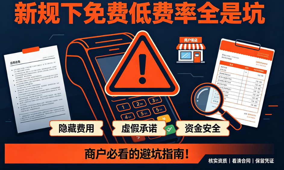 POS机行业巨震！新规下免费低费率全是坑，商户必看的避坑指南！
