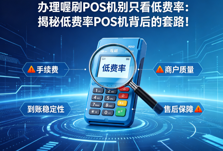 办理喔刷POS机别只看低费率：揭秘低费率POS机背后的套路！