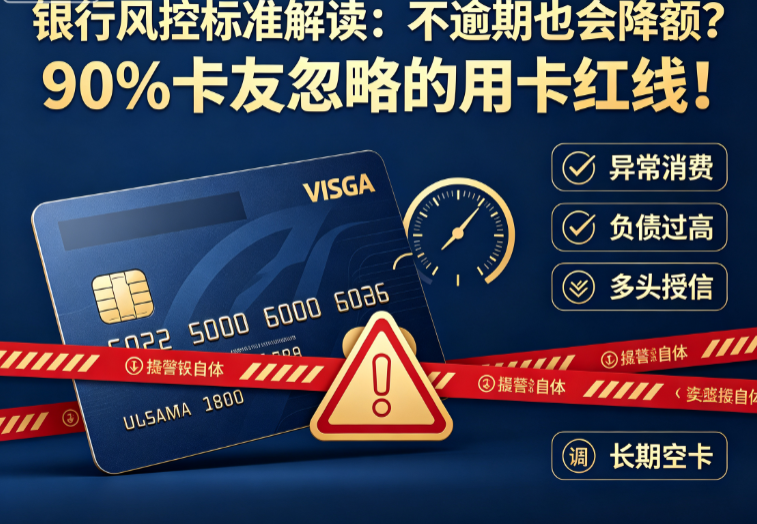 银行风控标准解读:不逾期也会降额?90%卡友忽略的用卡红线!