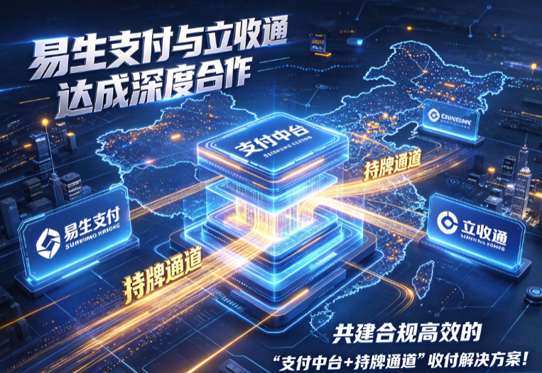 易生支付与立收通达成深度合作,共建合规高效的“支付中台+持牌通道”收付解决方案!
