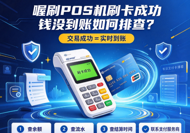 喔刷POS机刷卡成功钱没到账如何排查?